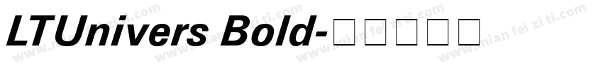 LTUnivers Bold字体转换